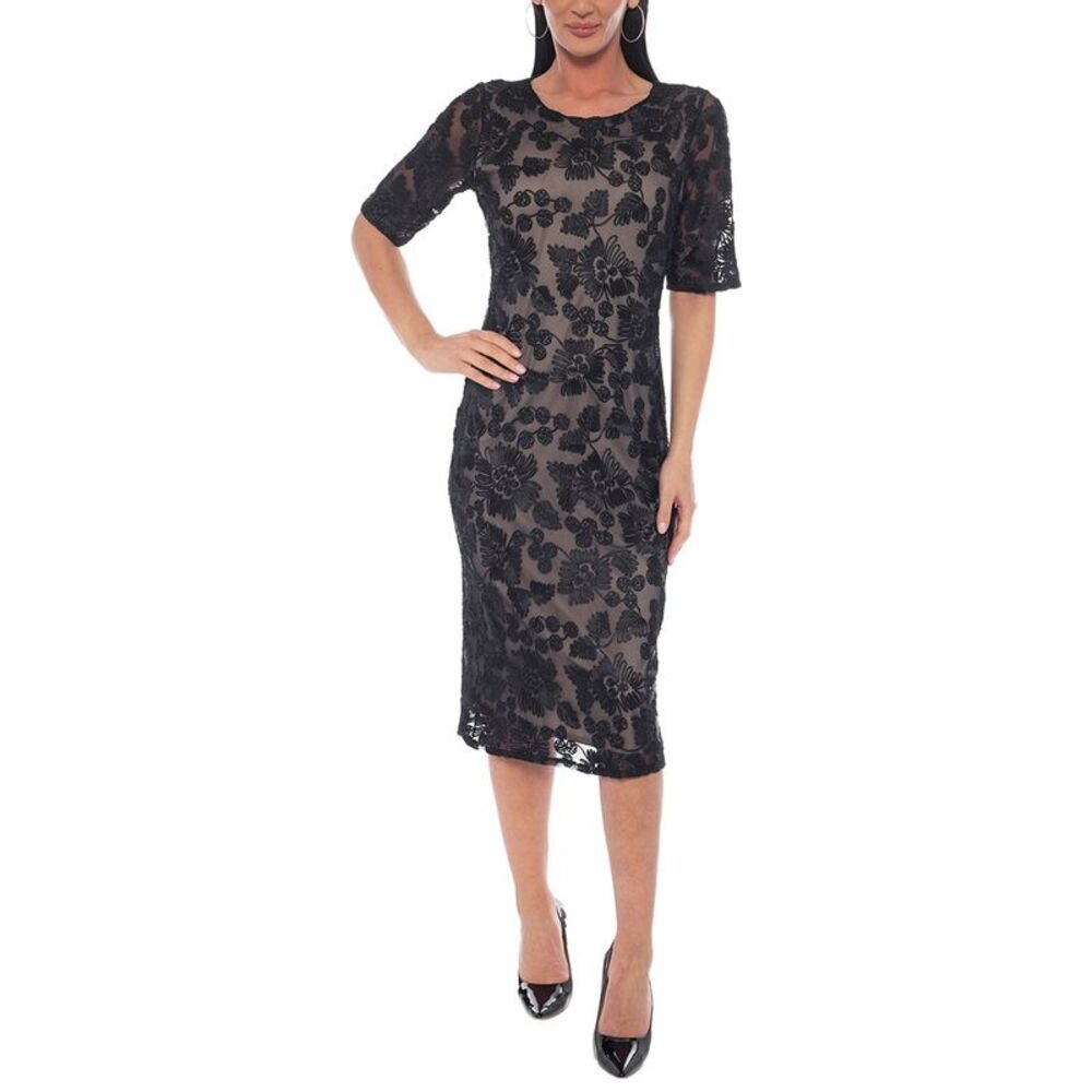Oleg Cassini Womens  Midi Dress